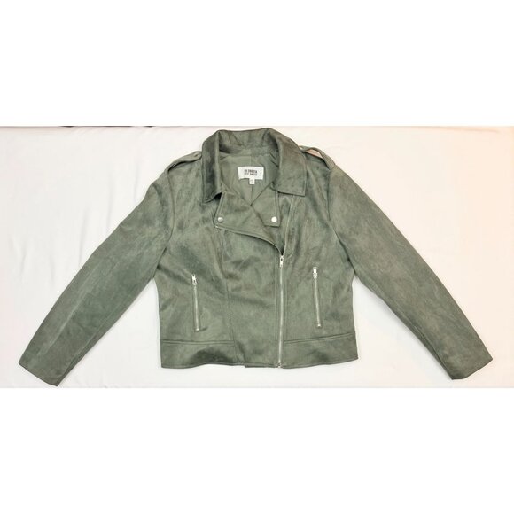 BB Dakota Faux Suede Moto Bomber Jacket | elevated streetwear | XXL | NWOT - Picture 10 of 13